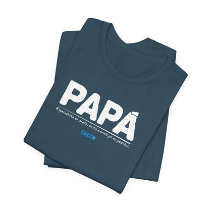 Papá: Especialista en asado, siesta y consejos no pedidos - Unisex Jersey Tee