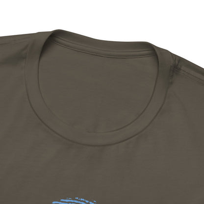 * Huella digital (Argentina) con Codigo QR en espalda-Fingerprint (Argentina) Back QR Code / Unisex Jersey Tee
